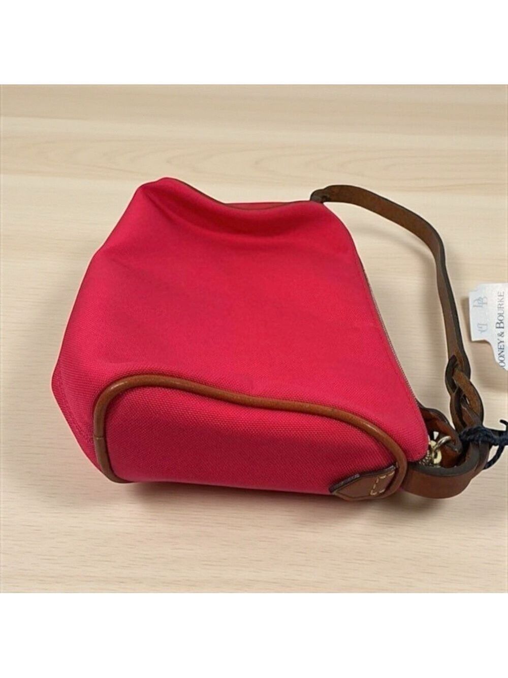 Dooney & Bourke Nylon Canvas Red Small Barrel Shoulder Bag NWT - Picture 4 of 9